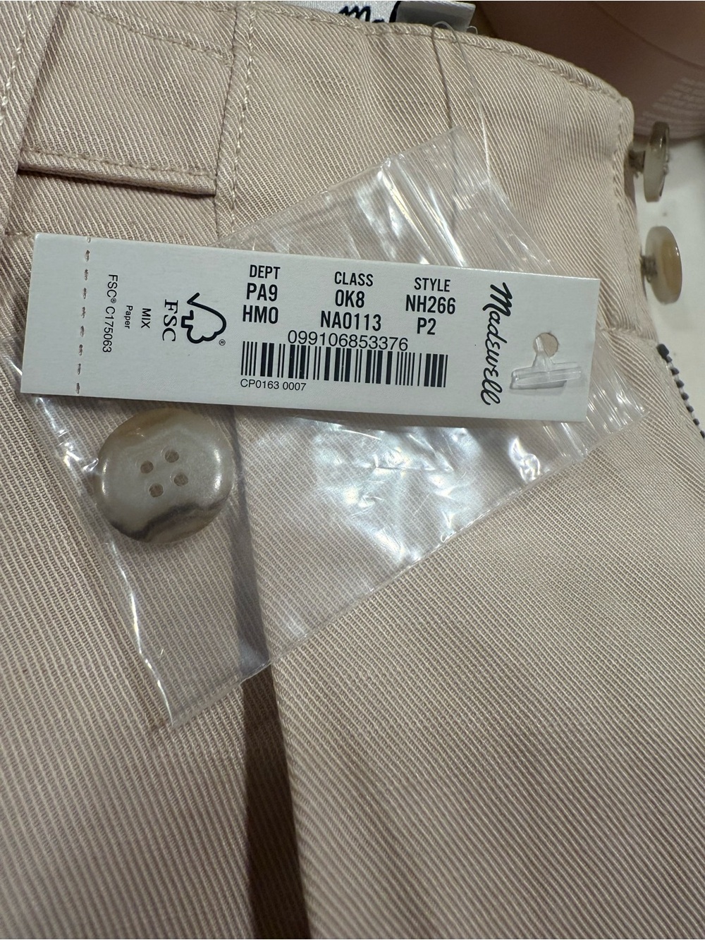 Harlow Wide-Leg Pant in Beige - Picture 7 of 7